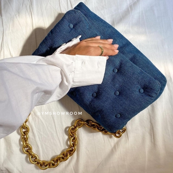 Zara Handbags - ZARA Quilted Denim shoulder bag